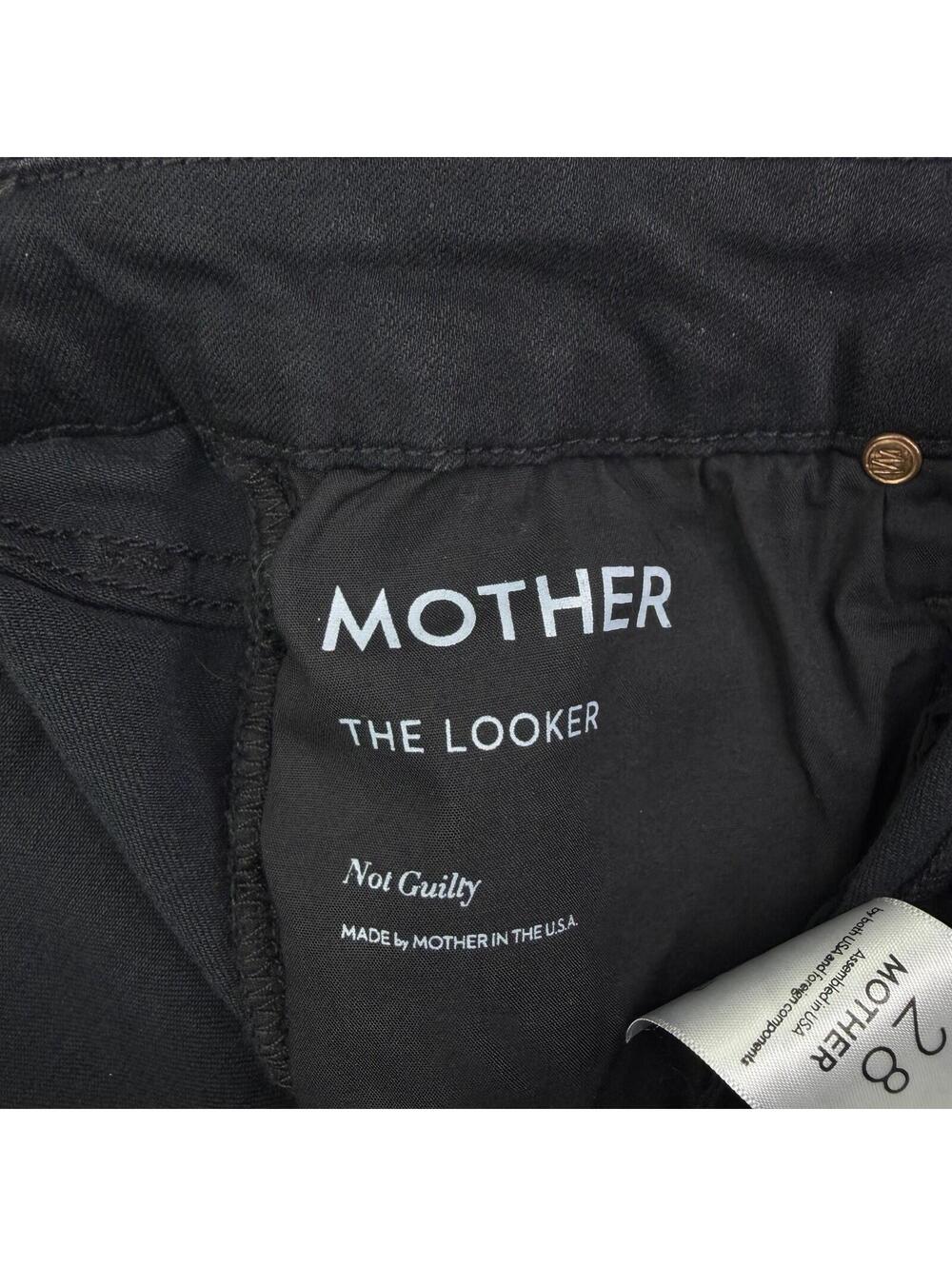 Mother The Looker Not Guilty Black Jeans Sz 28 x 27 Slim Ankle Stretch - Picture 2 of 15